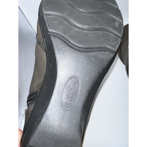 Taos ankle BOOTS Sz 9.5 EU40 Whats Happening Graphite Grey Wedge Zip boho casual - Picture 10 of 14
